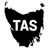 Map of Tasmania labelled TAS